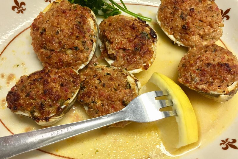 Breaded clams appetizer